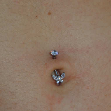Belly piercing mini butterfly