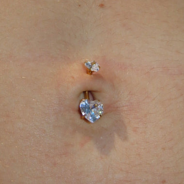 Belly piercing heart