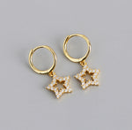 Earring star pendant gold