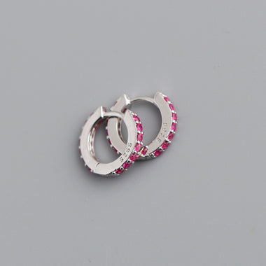 Earring line pink silver