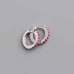 Earring line pink silver