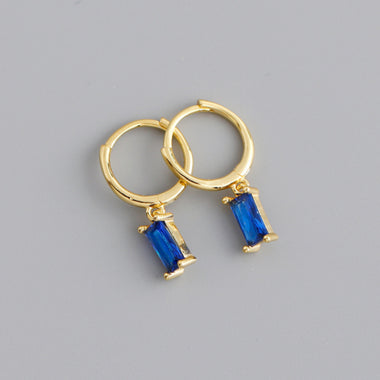 Earring classy blue gold