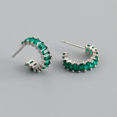 Earring Zircon green