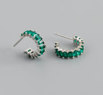 Earring Zircon green