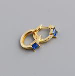 Earring light blue gold