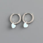 Earring hoop heart pastel