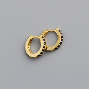 Earring line black gold