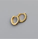 Earring line black gold