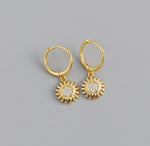 Earring hoop sun gold