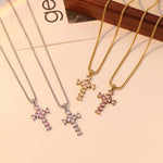 Necklace zircon cross