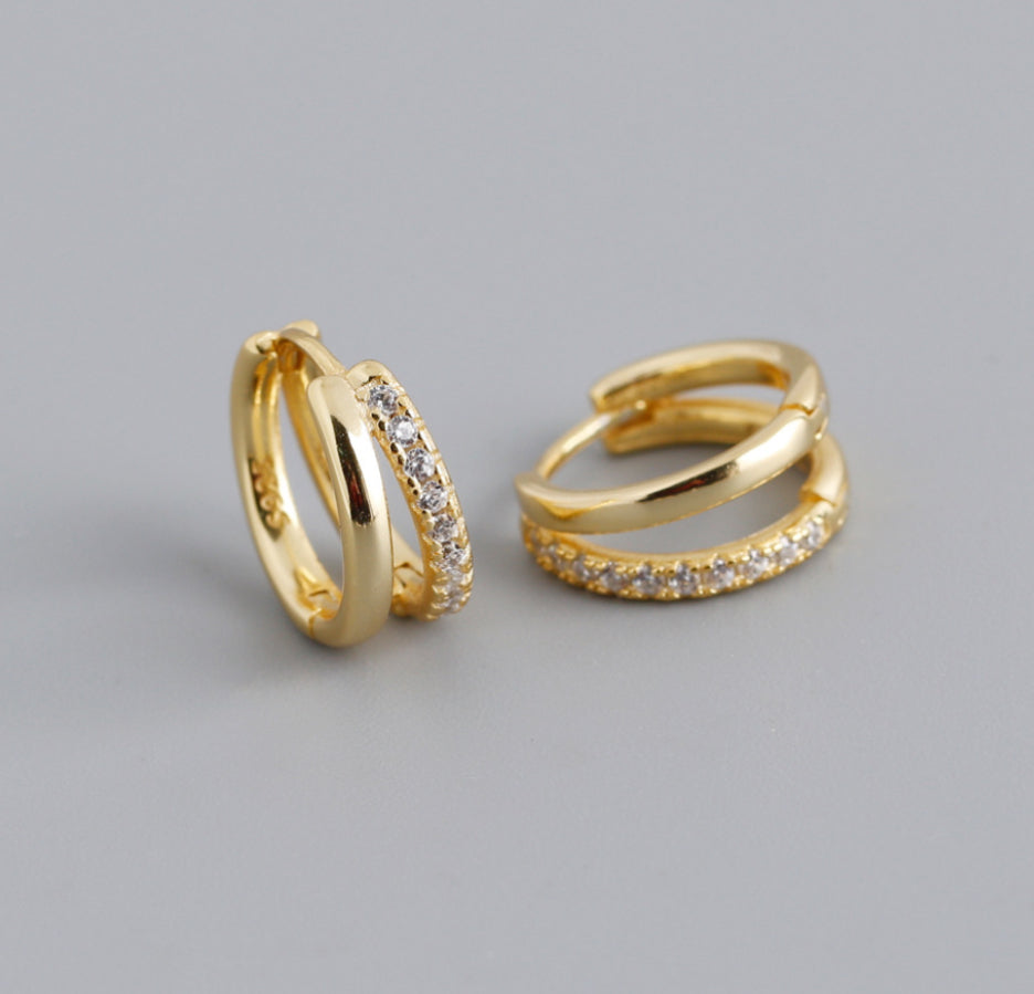 Earring double shine