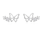 Earring triple shine butterfly AB