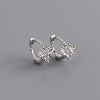 Earring love circle silver