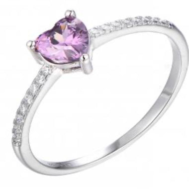 Ring classy heart colored