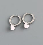 Earring hoop heart pastel