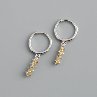 Earring triple shine yellow