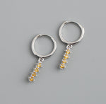 Earring triple shine yellow