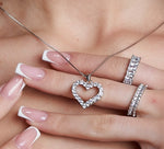 Necklace zircon heart