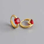 Earring hoop red