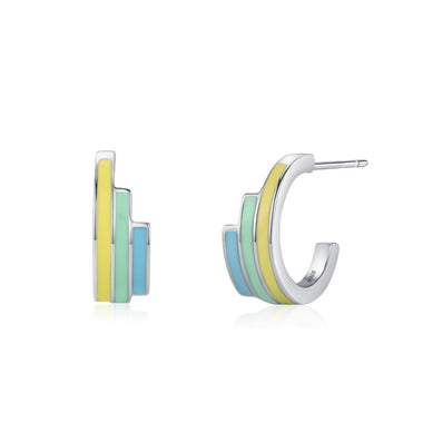 Earring triple colored