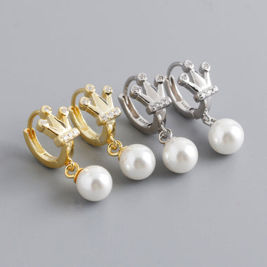 Earring crown pearl