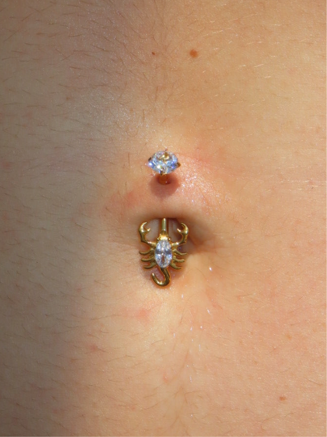 Belly piercing crab
