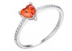 Ring classy heart colored