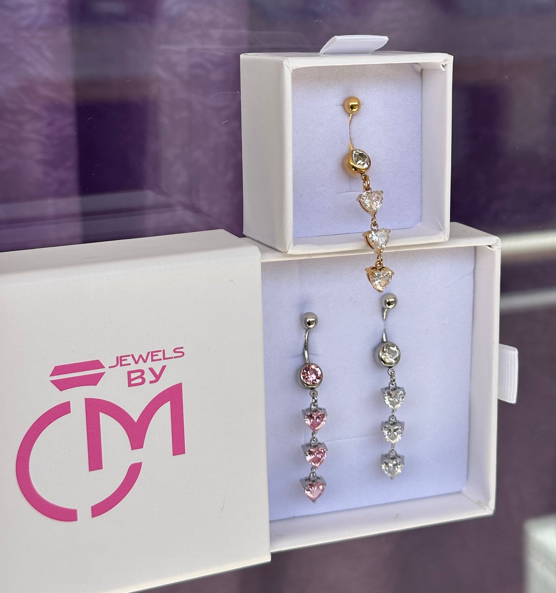Belly piercing heart pendant