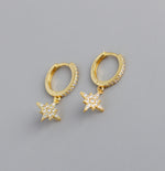 Earring hoop light star gold