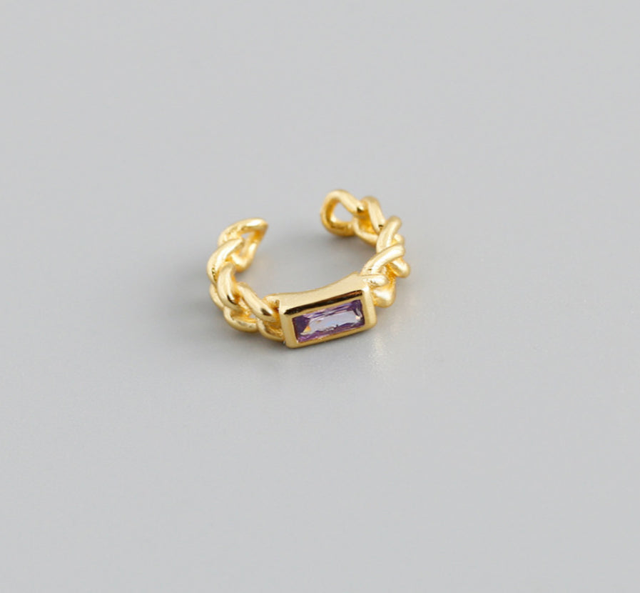 Ear cuff purple