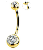 Belly piercing classic gold