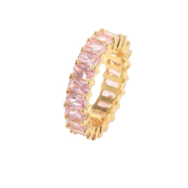 Ring Zircon pink and gold