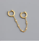 Earring pendant chain gold