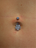 Belly piercing flower
