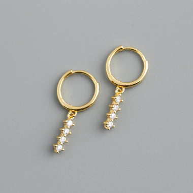 Earring triple shine gold