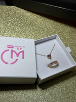 Set zircon pink gold