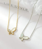 Necklace butterfly pearl AB