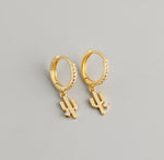 Earring hoop cactus gold