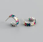 Earring Zircon multicolor