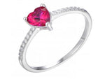 Ring classy heart colored