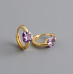 Earring hoop purple