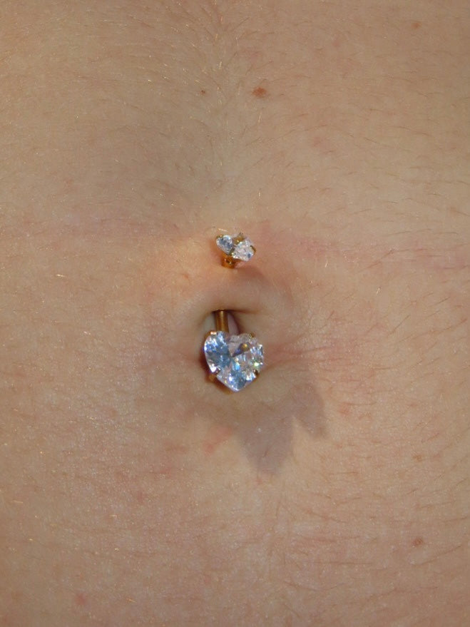 Belly piercing heart