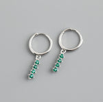 Earring triple shine green