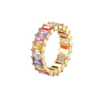 Ring zircon multicolor