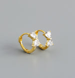 Earring hoop bow gold